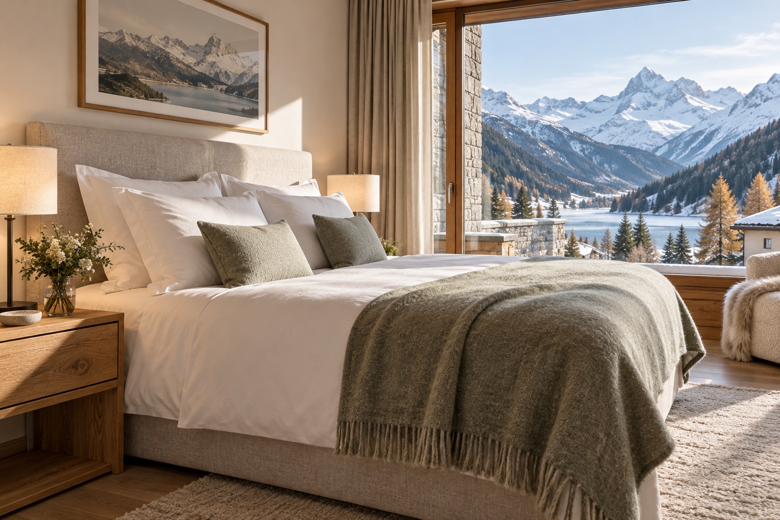 Zeitgenössisches Chalet im winterlichen Engadin